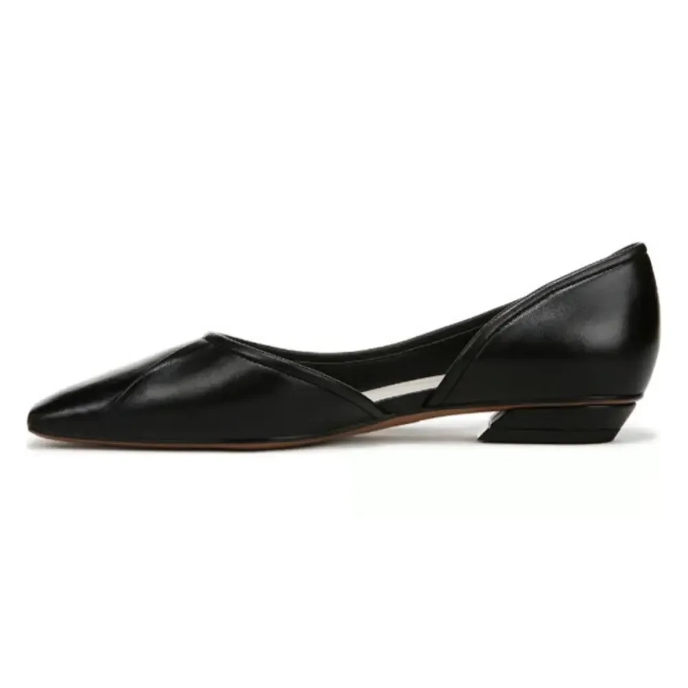 Franco Sarto Womens Debrah Flats US 9.5 M EU 40.5 Black Leather NIB